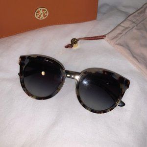 Tory Burch Dark Grey Tortoise Shell Sunglasses